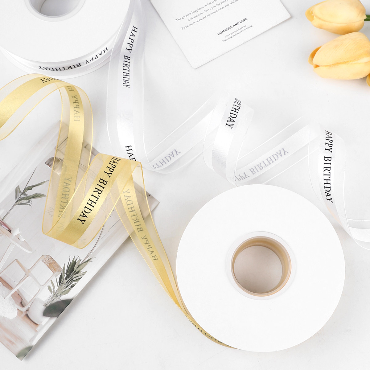 蛋糕盒烘焙包装彩带生日快乐丝带鲜花艺手工diy材料礼品纱带定制,淘宝优惠券,粉丝福利购,淘宝优惠卷