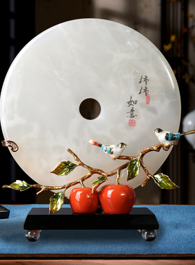 品瓷匠珐琅彩+玉石平安新中式