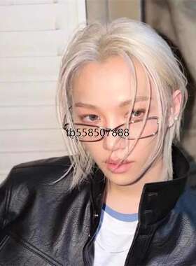 蔡徐坤李龙馥同款金属方形防蓝光眼镜男女时尚痞帅方形太阳眼镜