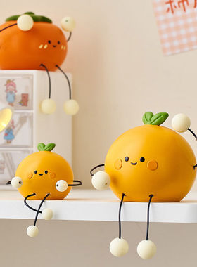 可爱创意长腿吊脚娃娃小摆件一家四口玄关电视机柜桌面家居装饰品