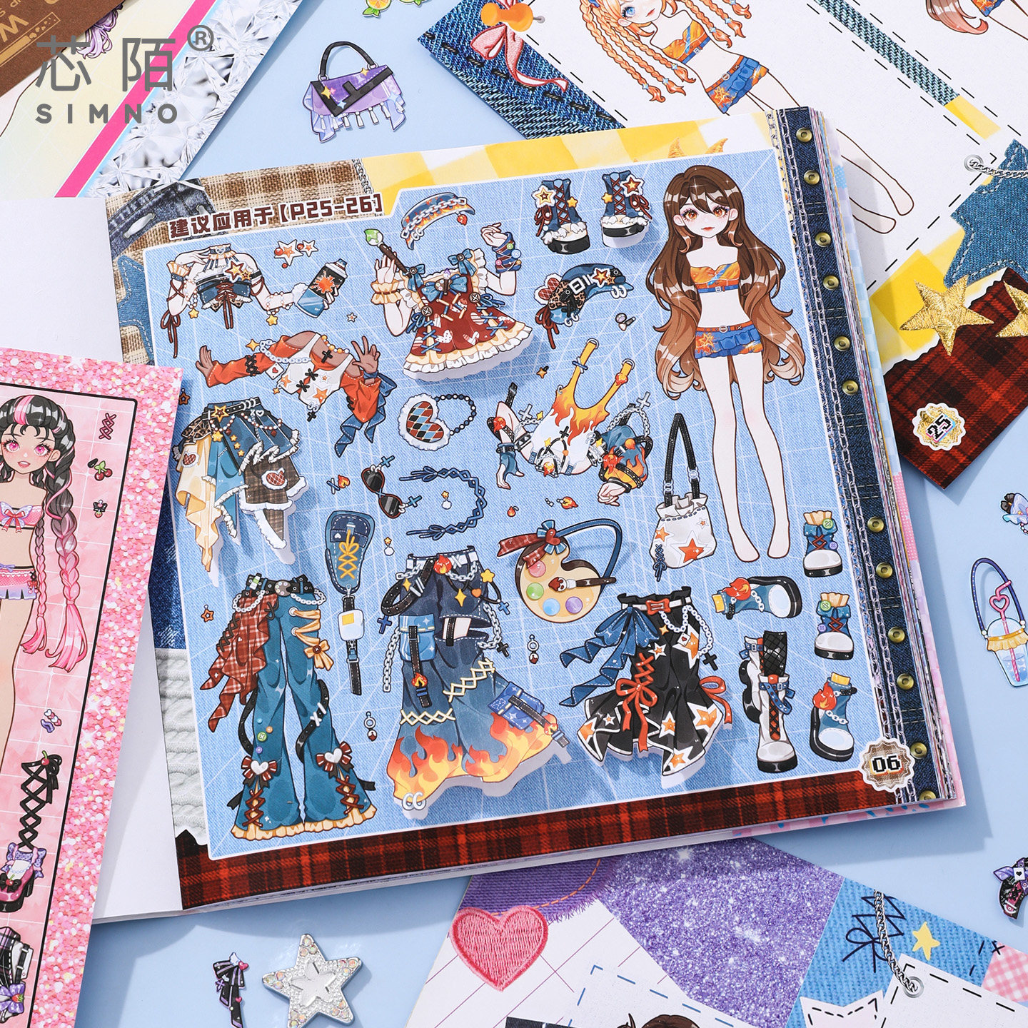芯陌少女换装册腐蚀刀9.0可爱少女换装贴纸本儿童玩具女孩贴画ins卡通人物diy无边模切手帐公主变装换装贴纸,淘宝优惠券,粉丝福利购,淘宝优惠卷
