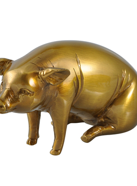 凤凰美居欧式铜雕四小福猪摆件小号纯铜送礼装饰品手工工艺品收藏