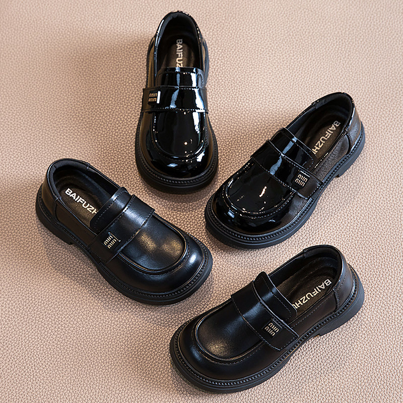 女童皮鞋黑色新款春秋单鞋英伦真皮软底乐福鞋学生演出儿童公主鞋,淘宝优惠券,粉丝福利购,淘宝优惠卷