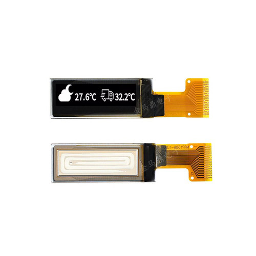0.91寸OLED显示屏液晶屏分辨率128*32驱动SSD1306接口IIC焊接插接 - 图0