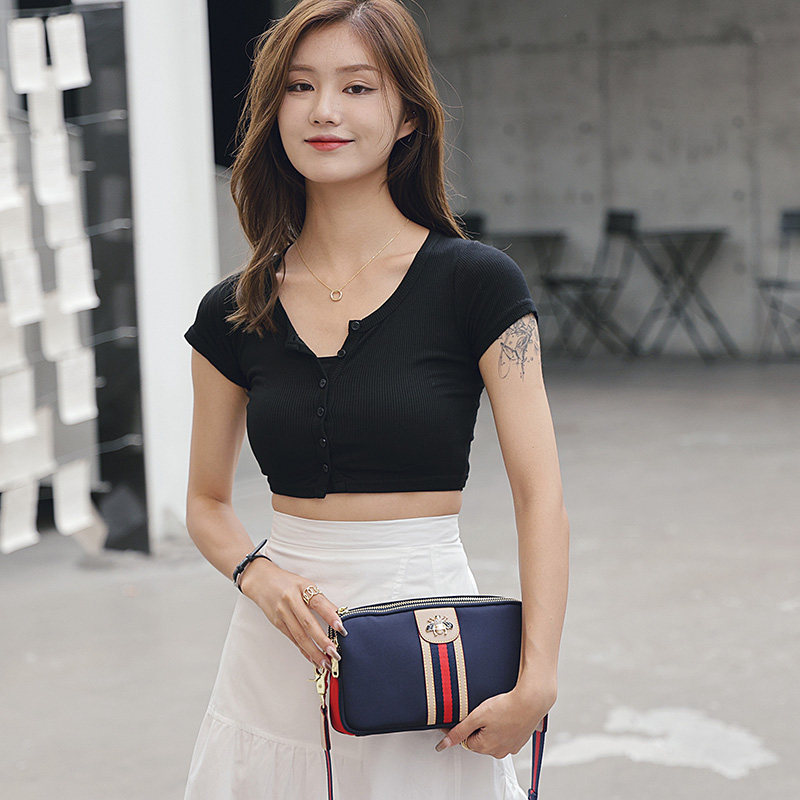 帆布包包2021新款尼龙单肩斜挎包 温斯凯女士包袋