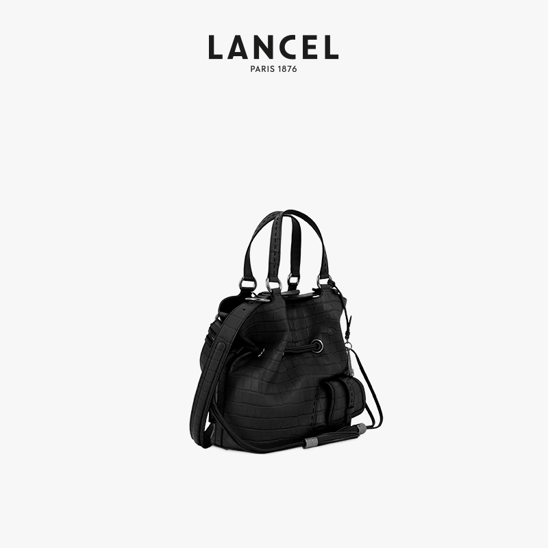 LANCEL/兰姿 Premier Flirt水桶包中号单肩手提烧麦包 - 图0