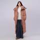All-match solid color loose long over-knee down jacket