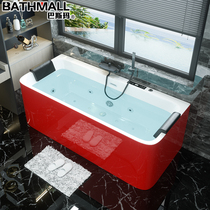 Basma Day Home Bathtub Acrylic Surf Massage Thermostatic Red Black Color Customized 1 2m-1 8 m