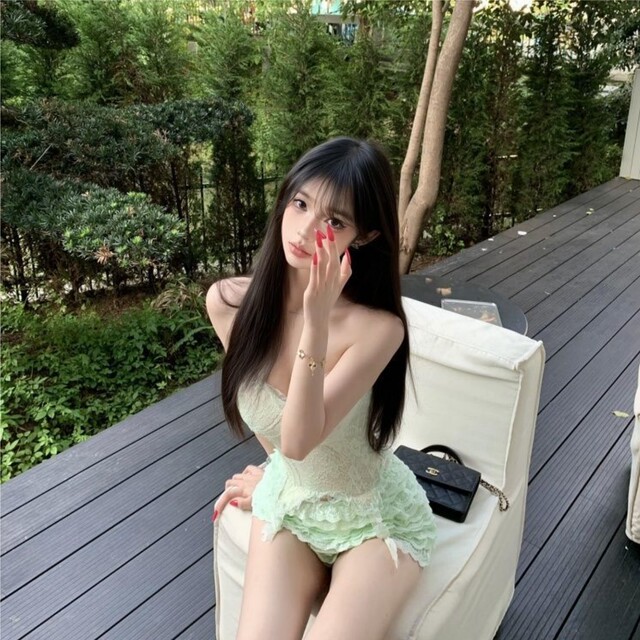Korean Hot Girl Sleeveless Top High Waist Slim Skirt