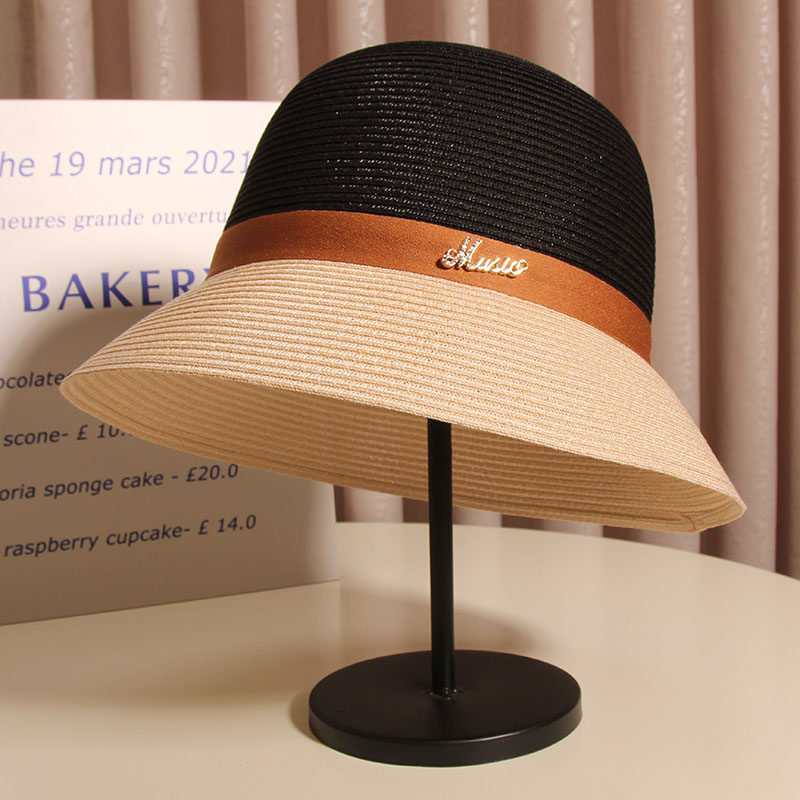 夏天法式复古优雅百搭遮阳海边草帽 古仙蔓帽子