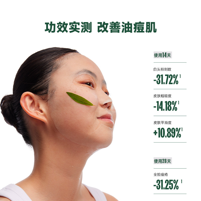 芙芙绿清痘面膜水杨酸油皮油痘肌痘痘净痘敏感补水保湿贴闭口
