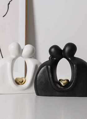 欧式恋人摆件幸福情侣结婚新婚送新人闺蜜朋友情人节生日实用白瓷