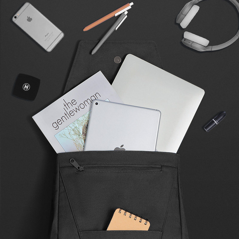 mah羊舍联名款young纯色女双肩包 mah双肩背包