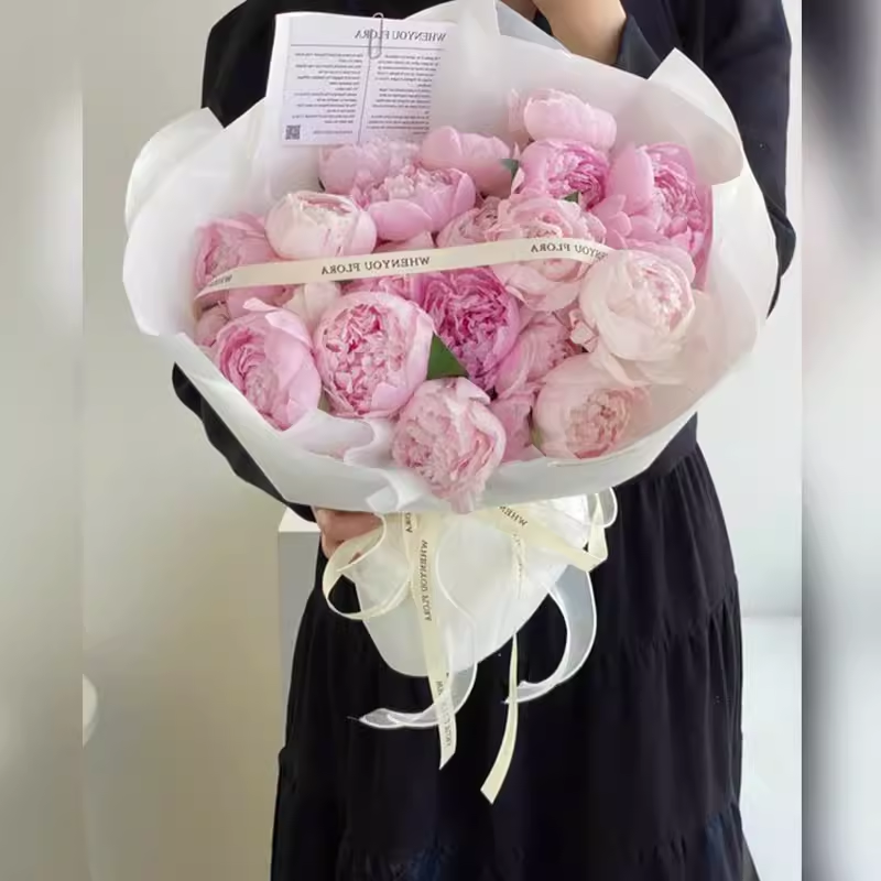同城鲜花速递芍药郁金香花束生日送爱人女友朋友上海广州北京花店