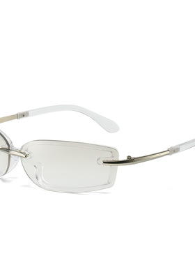 眼镜方形糖果色Y2K未来风墨镜女半金属多巴胺穿搭新款太阳镜