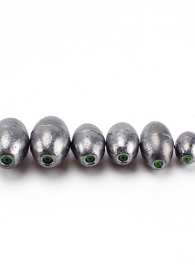 新款 傲湖实重含塑芯橄榄坠通心铅坠抛竿坠新款小包装