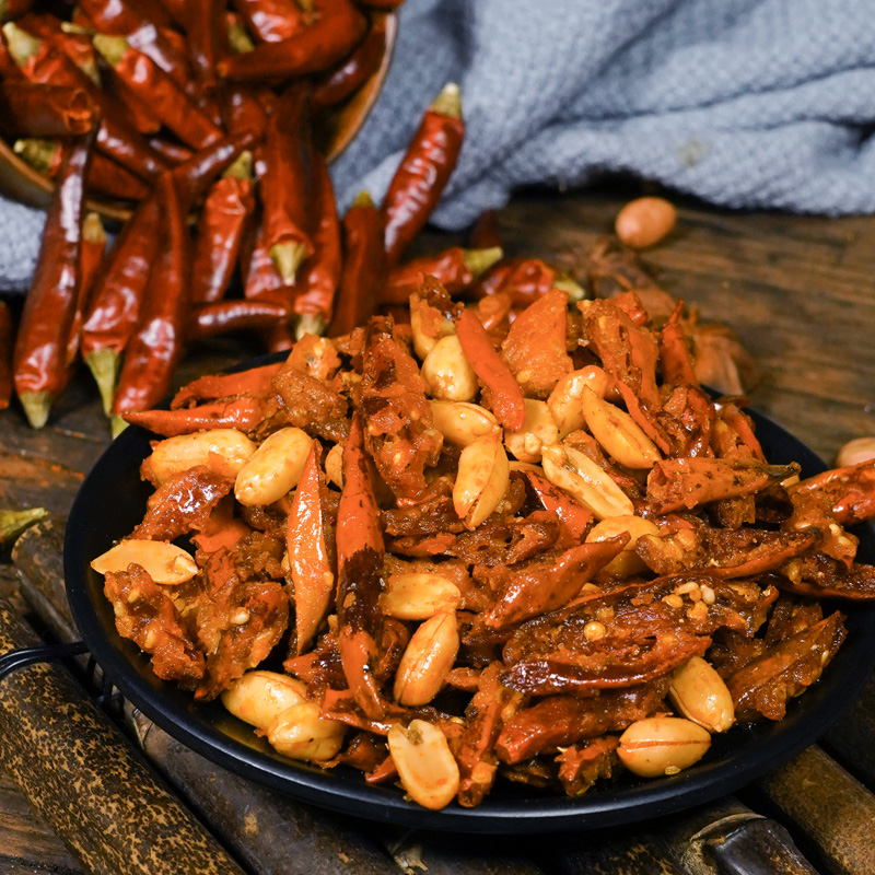 贵州香脆椒150g瓶装油炸麻辣辣椒零食小吃花生香辣脆香辣酥辣椒脆