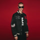 REDCHARCOAL red charcoal black baseball jacket for men