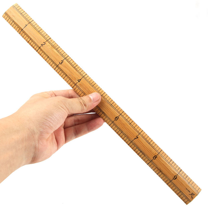 山竹尺子测量衣服竹尺老式裁缝量衣量布市尺工具裁衣直尺木尺30cm_虎窝淘