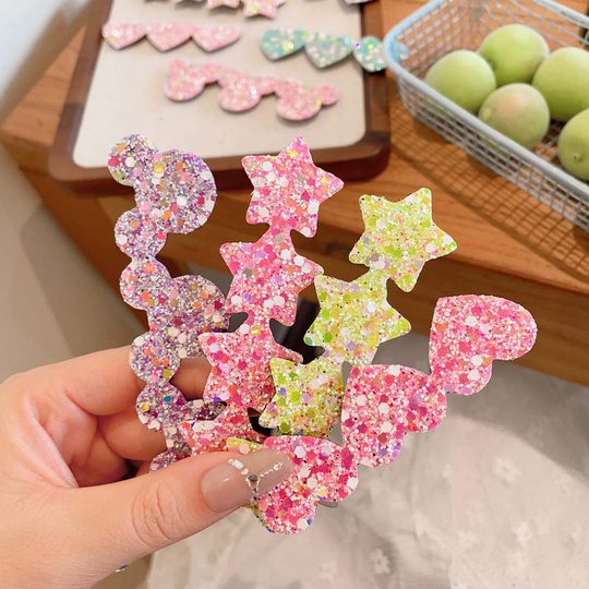 儿童前额亮片刘海贴女童宝宝后脑勺碎发整理神器女孩不伤发魔术贴