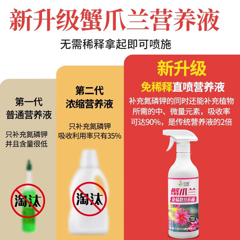 蟹爪兰专用营养液免稀释开花专用肥花肥蟹爪莲肥料喷施叶面肥盆栽,淘宝优惠券,粉丝福利购,淘宝优惠卷
