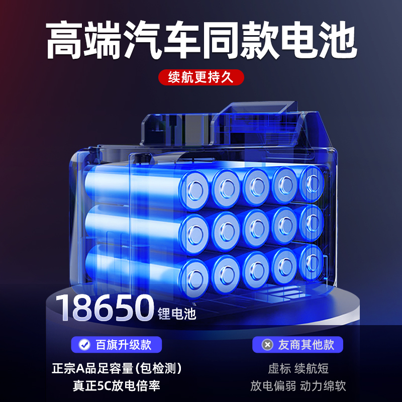百旗 充电式鼓风机锂电吹风机吹灰机除尘器车载无线吹灰枪