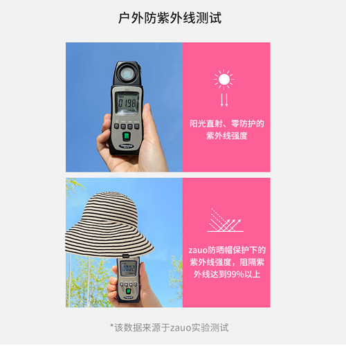 韩国zauo防晒条纹渔夫帽夏季可折叠防晒帽大帽檐复古遮阳帽子 - 图2