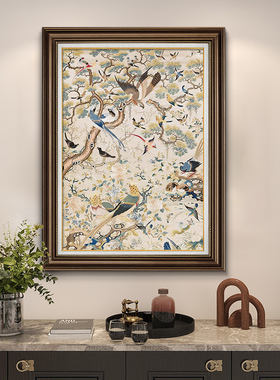法蒂雅玄关挂画花鸟装饰画