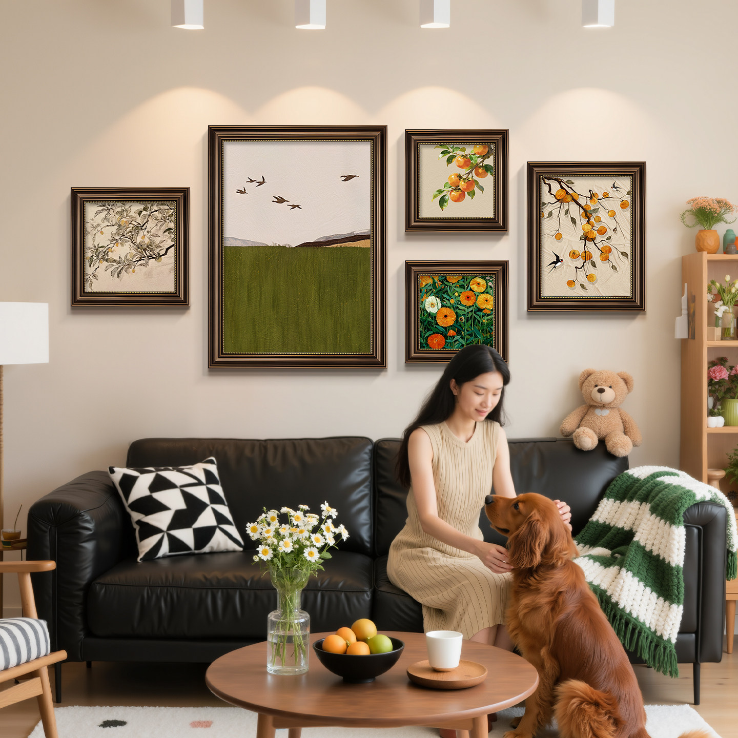 中古风挂画法式复古客厅沙发背景墙装饰画油画2025新款组合壁画,淘宝优惠券,粉丝福利购,淘宝优惠卷