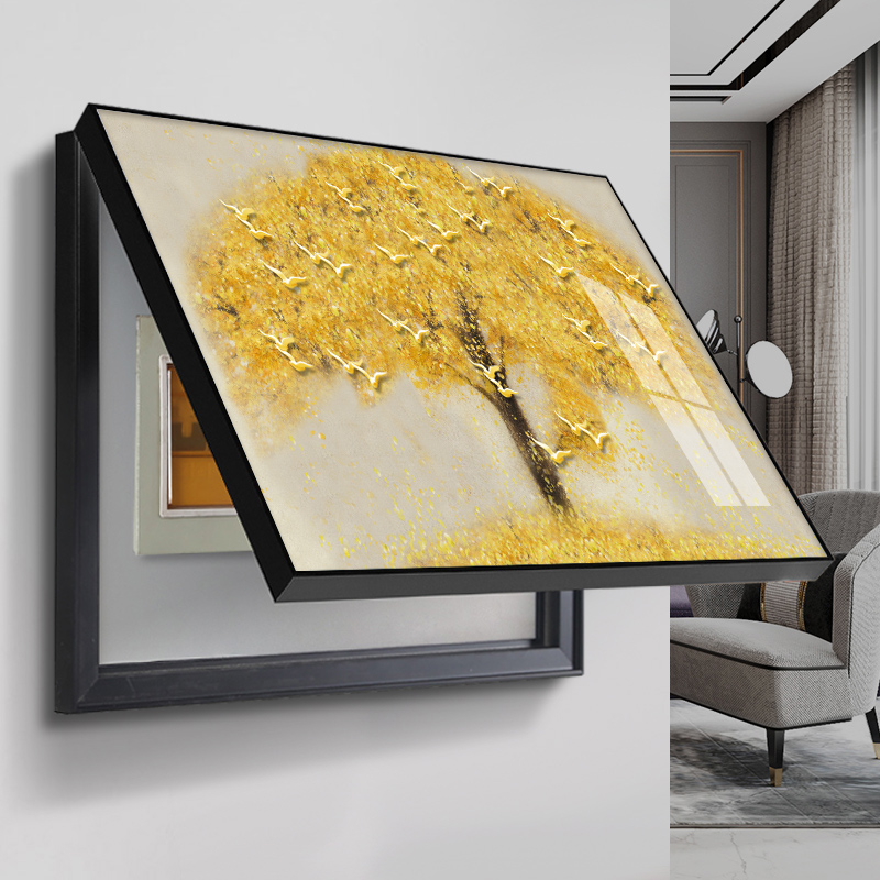 超薄电表箱装饰画2025新款配电箱装饰遮挡画现代简约电表盒挂画 - 图1