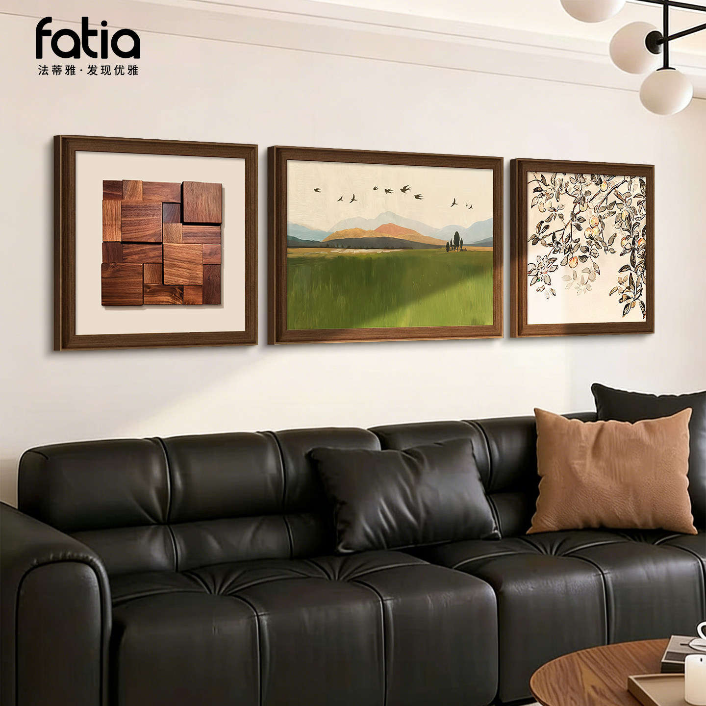 客厅沙发背景墙装饰画中古风艺术风景画立体壁画适合大白墙的挂画,淘宝优惠券,粉丝福利购,淘宝优惠卷