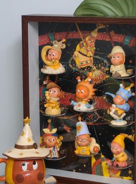 星人盲盒相框泡玛特展示盒