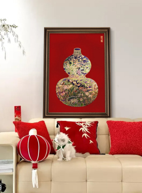 法蒂雅玄关挂画福禄装饰画高级感
