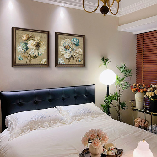 卧室床头装饰画美式大芬村油画客厅轻奢高级感挂画主卧复古壁画 - 图2