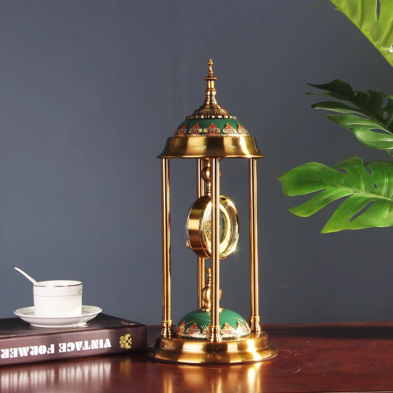 威弗列德高级摆放台式钟表桌面摆钟老式台钟欧式复古座钟客厅时钟 - 图0