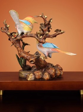双喜临门全铜喜鹊登梅摆件