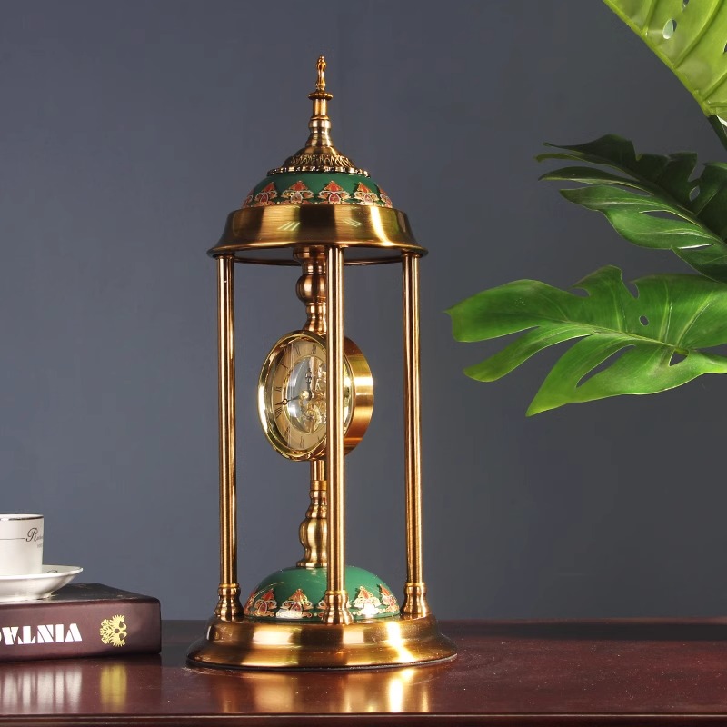 威弗列德高级摆放台式钟表桌面摆钟老式台钟欧式复古座钟客厅时钟 - 图2