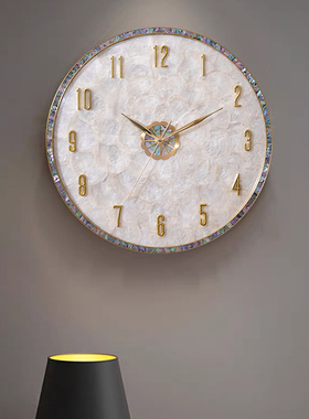 威弗列德客厅创意壁钟大厅高端静音挂墙钟挂表表现代轻奢黄铜挂钟