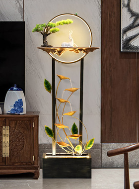 威弗列德电视柜装饰水景招财水幕墙开业大型落地轻奢循环流水摆件