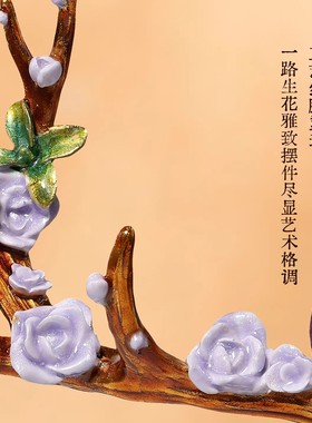 威弗列德福禄吉祥珐琅彩鹿头摆件