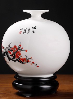 中式客厅电视柜博古架装饰品花瓶