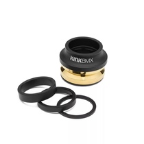 KINKBMX Integrated II Ti titanium nitride coated ceramic ball bearing BMX bowl set black