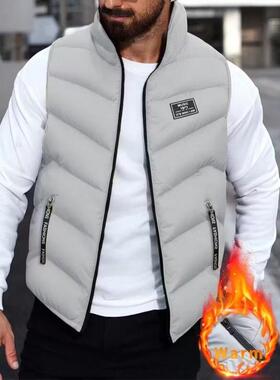 J 53581 Men's Stand Collar Padded Vest 立领棉马甲