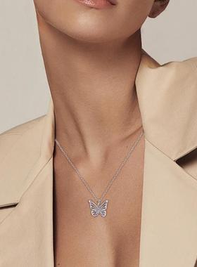 925 erling Silver Blue Sea Heart Butterfly Evi