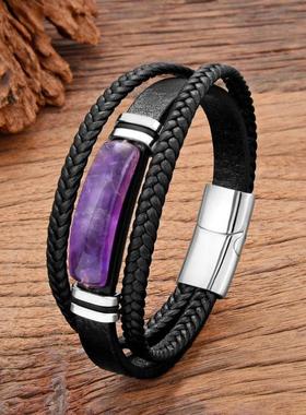 Luxury Natural Amethystine one Bracelets n Women Design