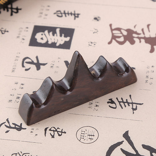 包邮初学书法红木实木笔搁笔架山笔搁放毛笔用品书法练习龙腾款五指山款根雕款 - 图0