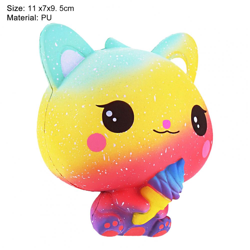 Kawaii Cat Squeeze Toys Squishi Toy Gradient Color Animal Sq - 图3