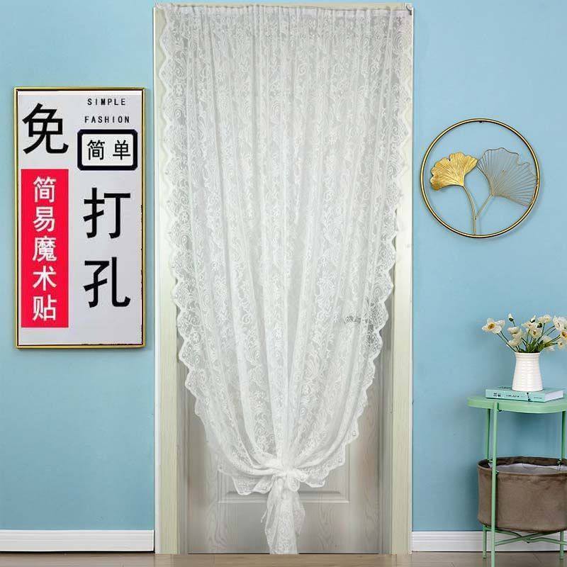 氛围感帘子纱帘飘窗开窗钉珠法式复古魔术贴免遮挡衣柜蕾丝田园窗,淘宝优惠券,粉丝福利购,淘宝优惠卷