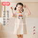 Mianqi Xiong girls' nightgown spring and autumn thin pure cotton