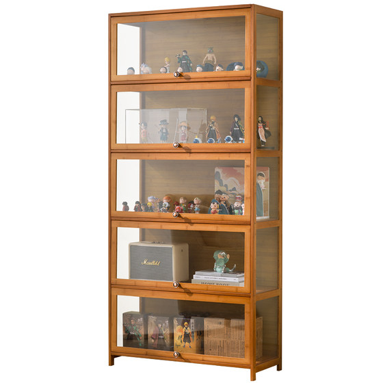 Hand-made display cabinet blind box bar toy model storage box acrylic imitation glass transparent display cabinet storage rack